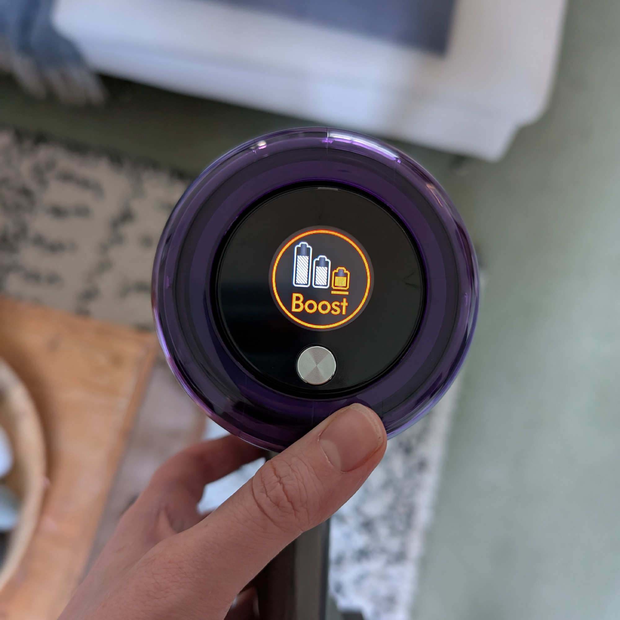 The Dyson V11 Advanced being tested at home