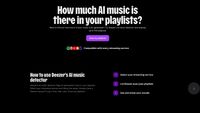 Deezer AI detection website