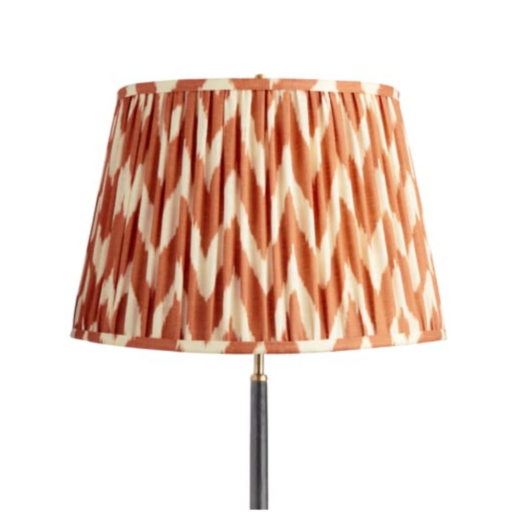 Orange Zig-Zag Ikat Linen 18 inch Empire Shade