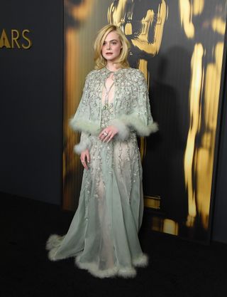 Elle Fanning at the Governors Awards 2024 Red Carpet