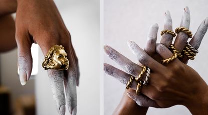 Gold rings by emerging jewellery designer Sadé