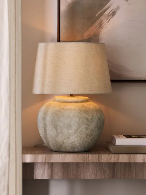 Ivory Newton Concrete Table Lamp