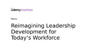 black text that says Reimagining Leadership Development for Today’s Workforce