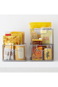 2. Omaha Steel Mesh Stackable Bins: View at The Container Store