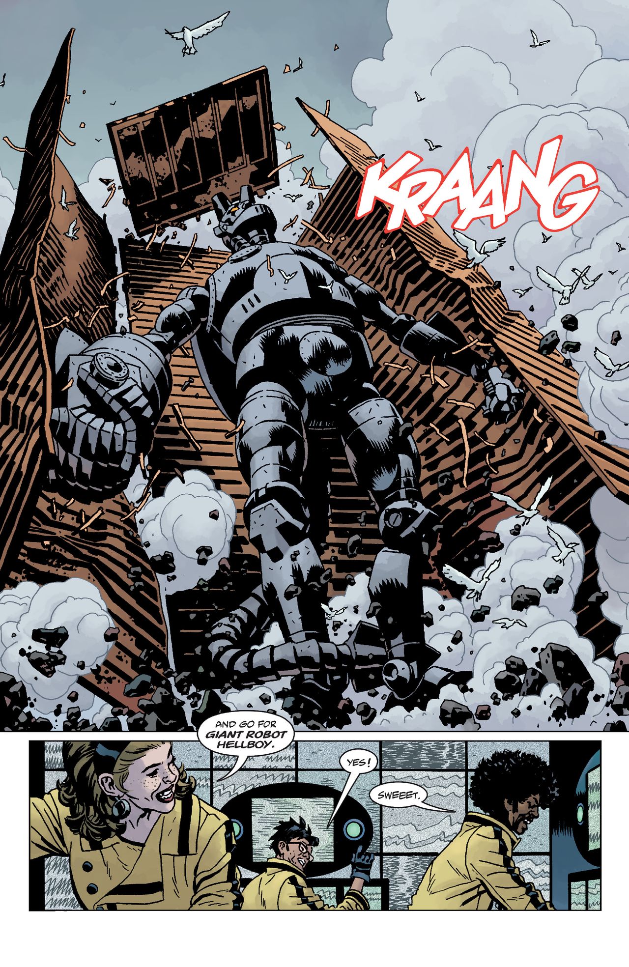 Pages from Giant Robot Hellboy #1