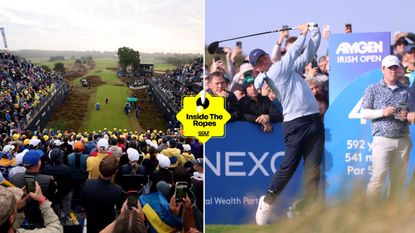 Fans watch on at the Solheim Cup, with Rory McIlroy hitting a shot during the Amgen Irish Open