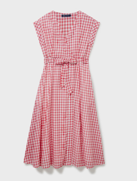 Pure Cotton Gingham V-Neck Midi Wrap Dress, $102 (£79) | Marks &amp; Spencer
