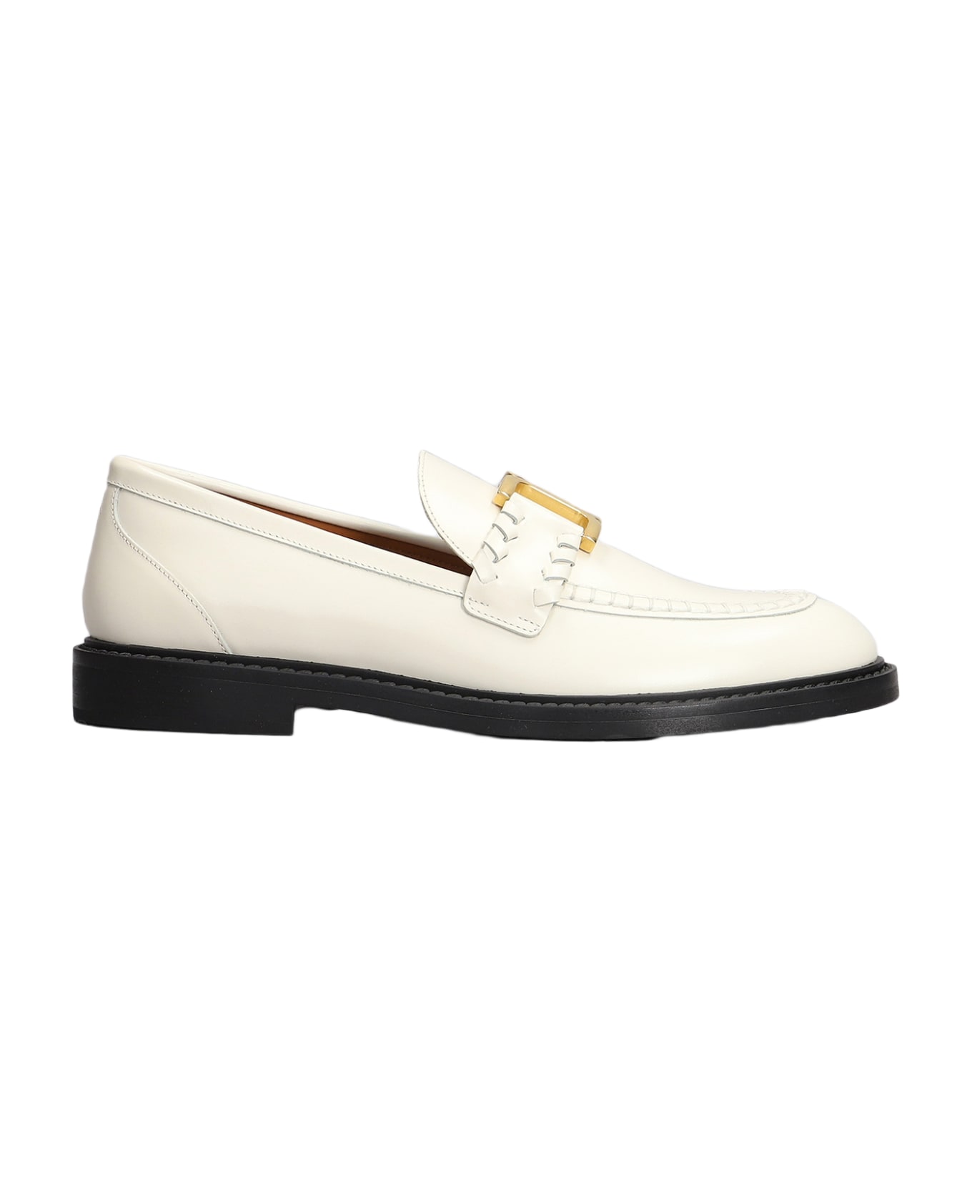 Best Price on the Market at Italist | Chloé Mercie Loafers in White Leather