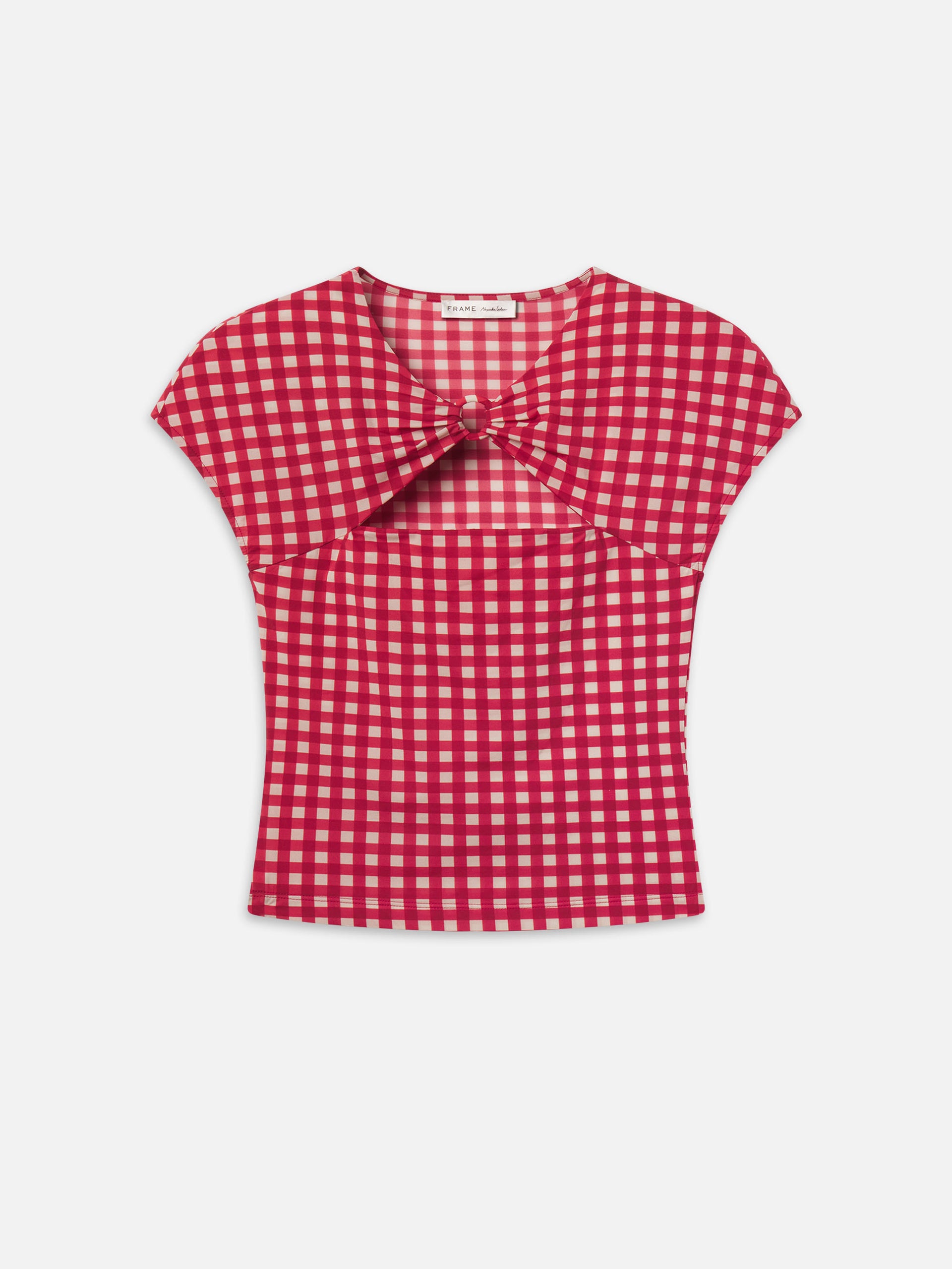The Casino Top -- Red Check - Red Check / Xs