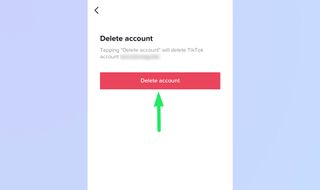 How to delete a TikTok account: Step 7