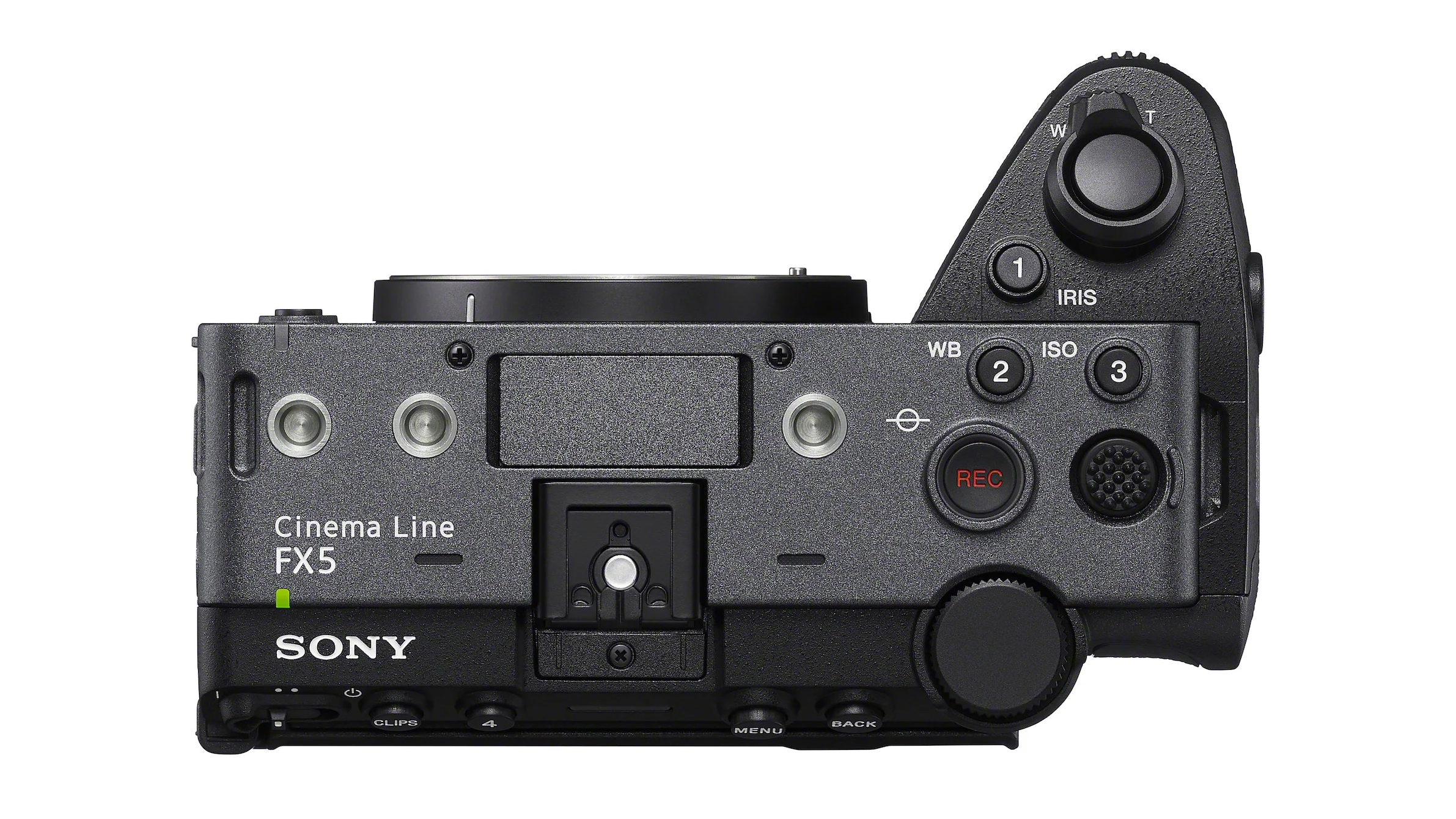 Sony FX5 against a white background