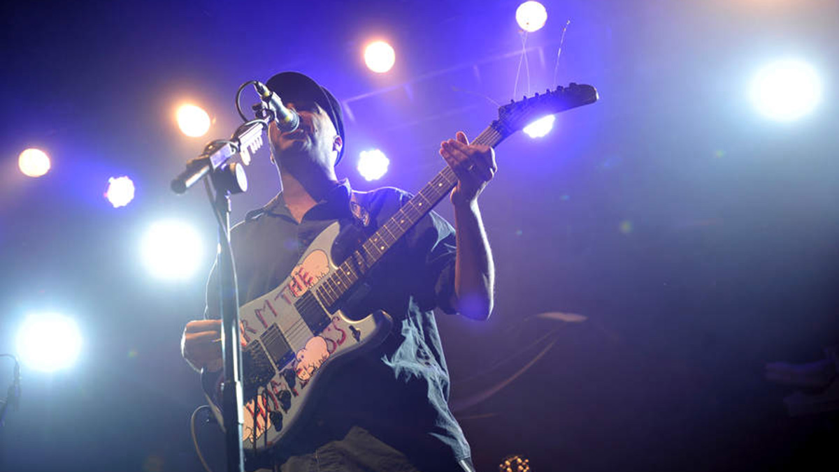 American guitarist Tom Morello performing as his solo alter-ego The Nightwatchman, live on stage at the O2 Academy Bristol, November 12, 2011