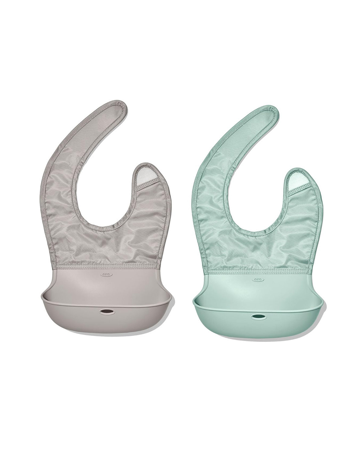 OXO Tot, Oxo Tot Roll-Up Bib - 2 Pack - Drizzle and Opal