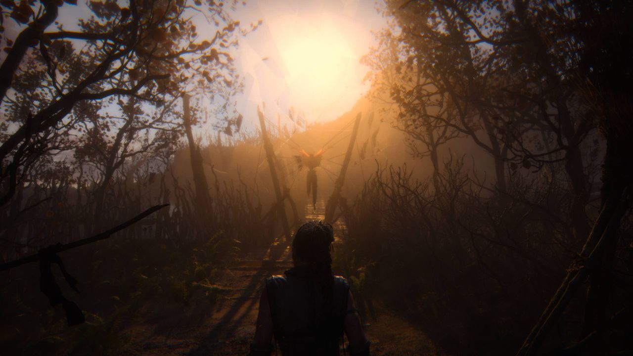 Screenshot of Senua's Saga: Hellblade II running on Xbox Series X, Windows PC, or ASUS ROG Ally.