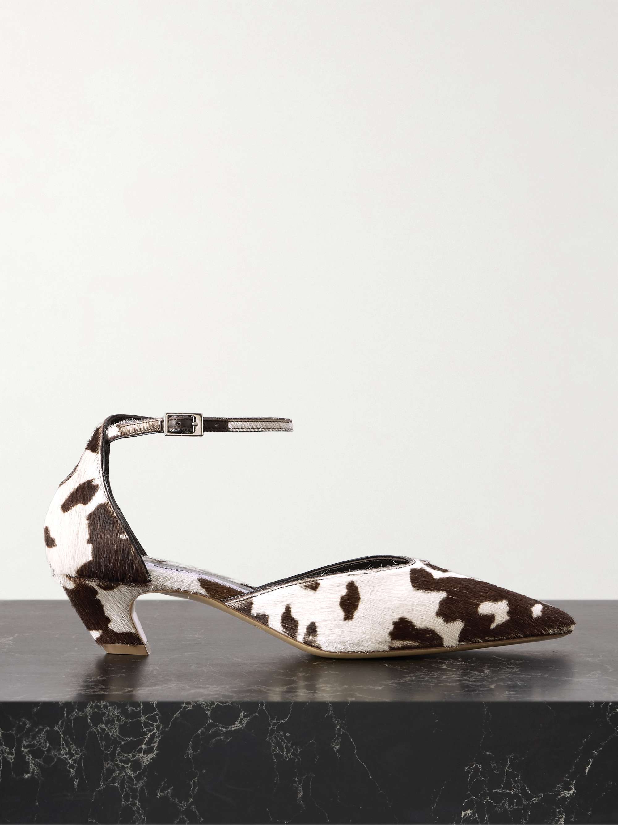 Victoria Cow-Print Calf Hair Pumps