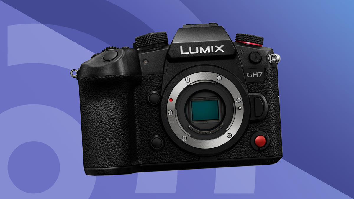 Lead image for the best YouTube camera, featuring the Panasonic Lumix GH7