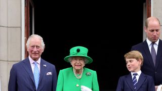 the queen alongside Princes charles, george and william