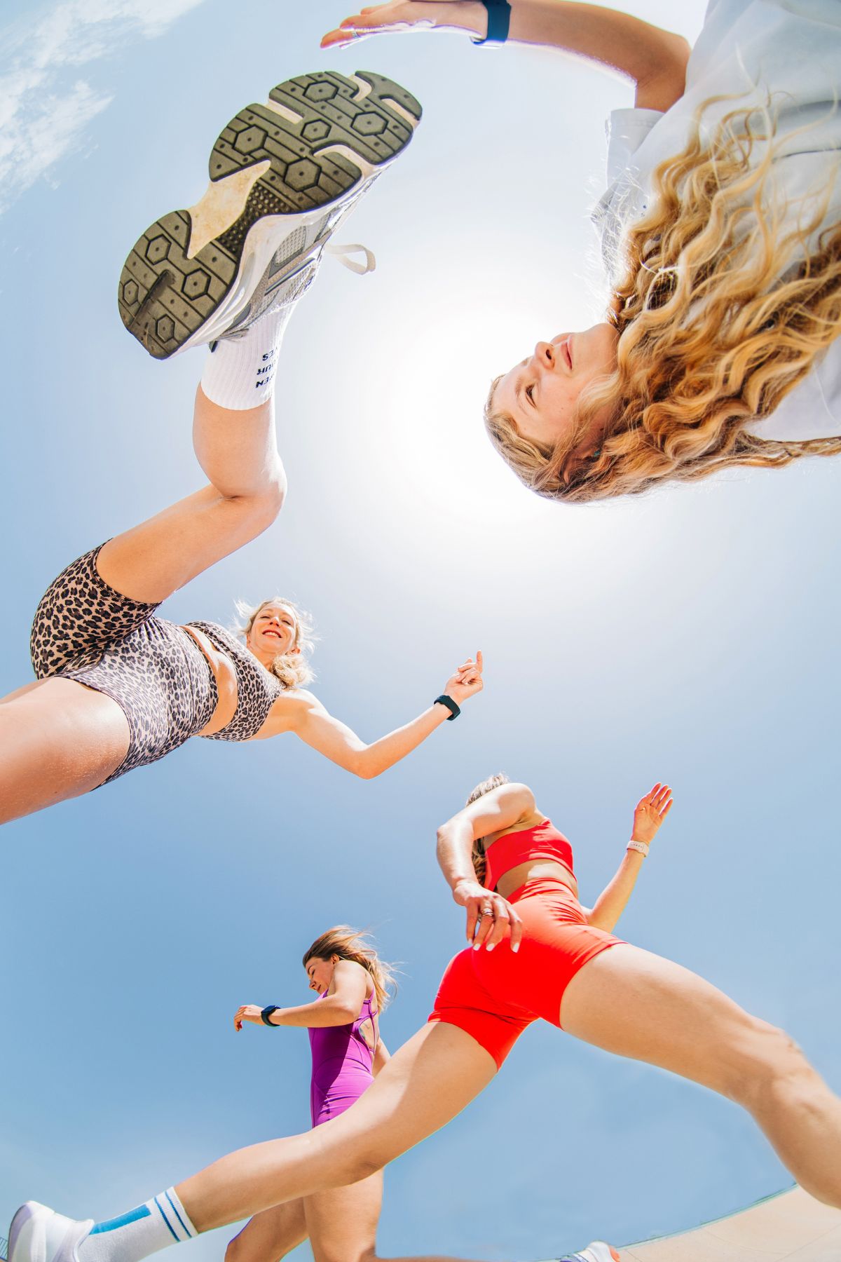 Women running and taking part in sport