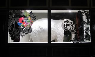 Comme des Garçons’ ’Merry Happy Colour Crazy’ elephant installation by Stephanie Quayle, November 2010