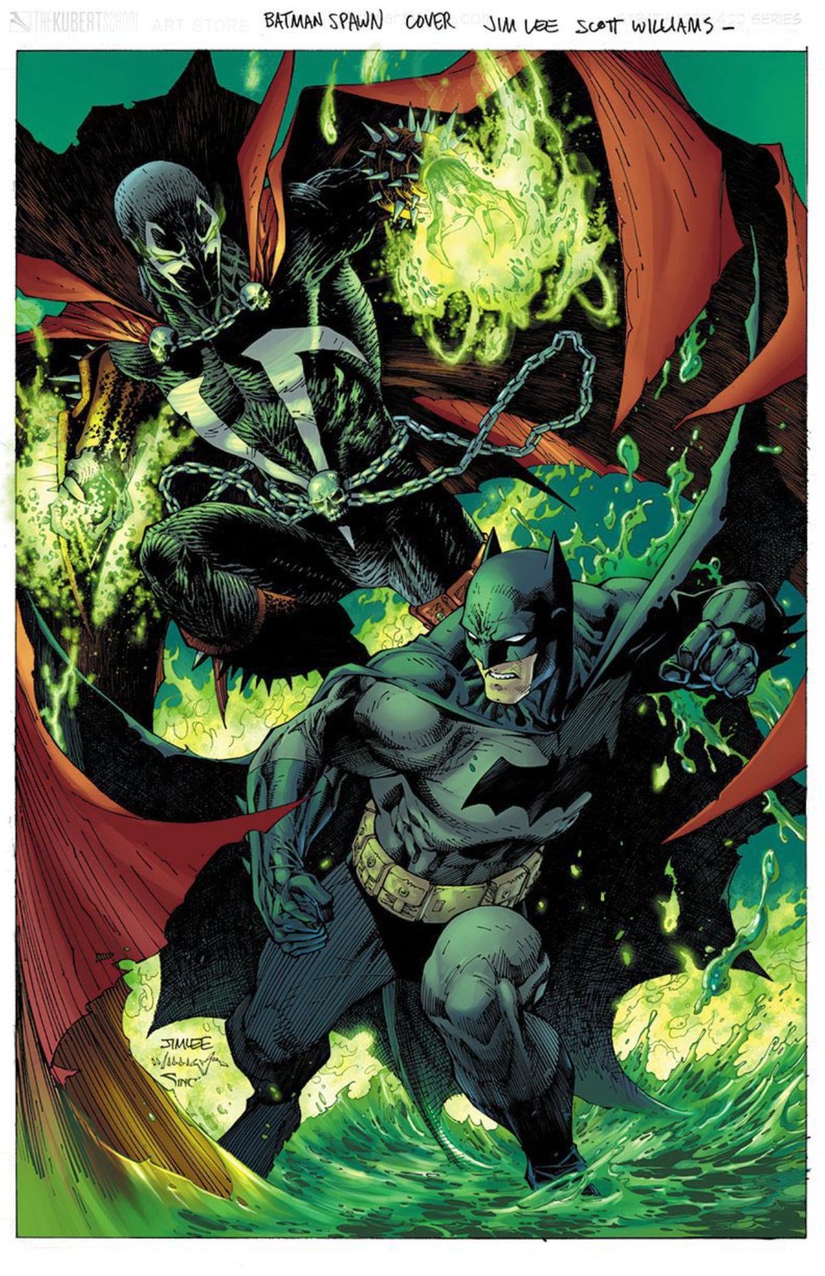 Batman/Spawn #1 covers