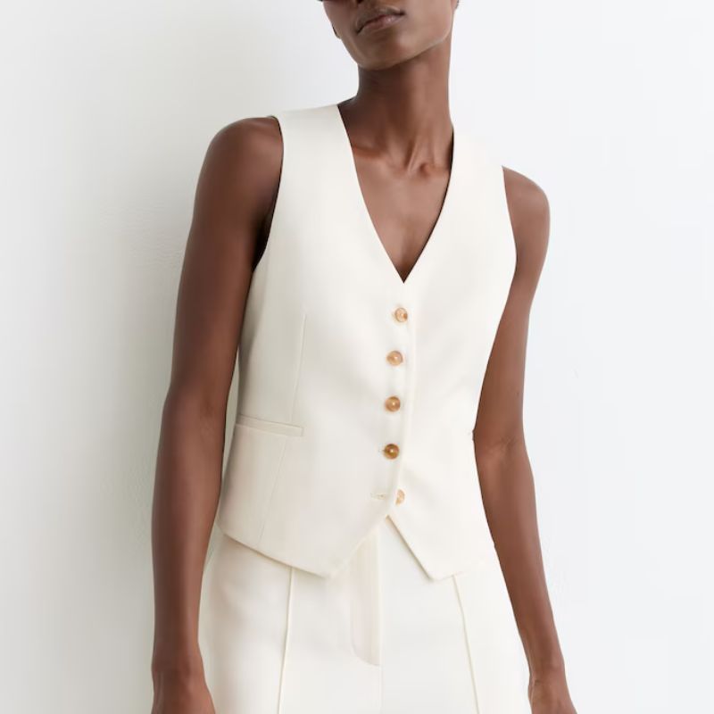 Reiss , Malin Button-Through Tailored Waistcoat