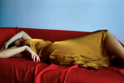 A Woman lying on the sofa, 2018, by Rala Choi