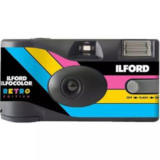 Product shot of Ilford Ilfocolor Rapid Retro Single Use Camera, one of the best disposable cameras