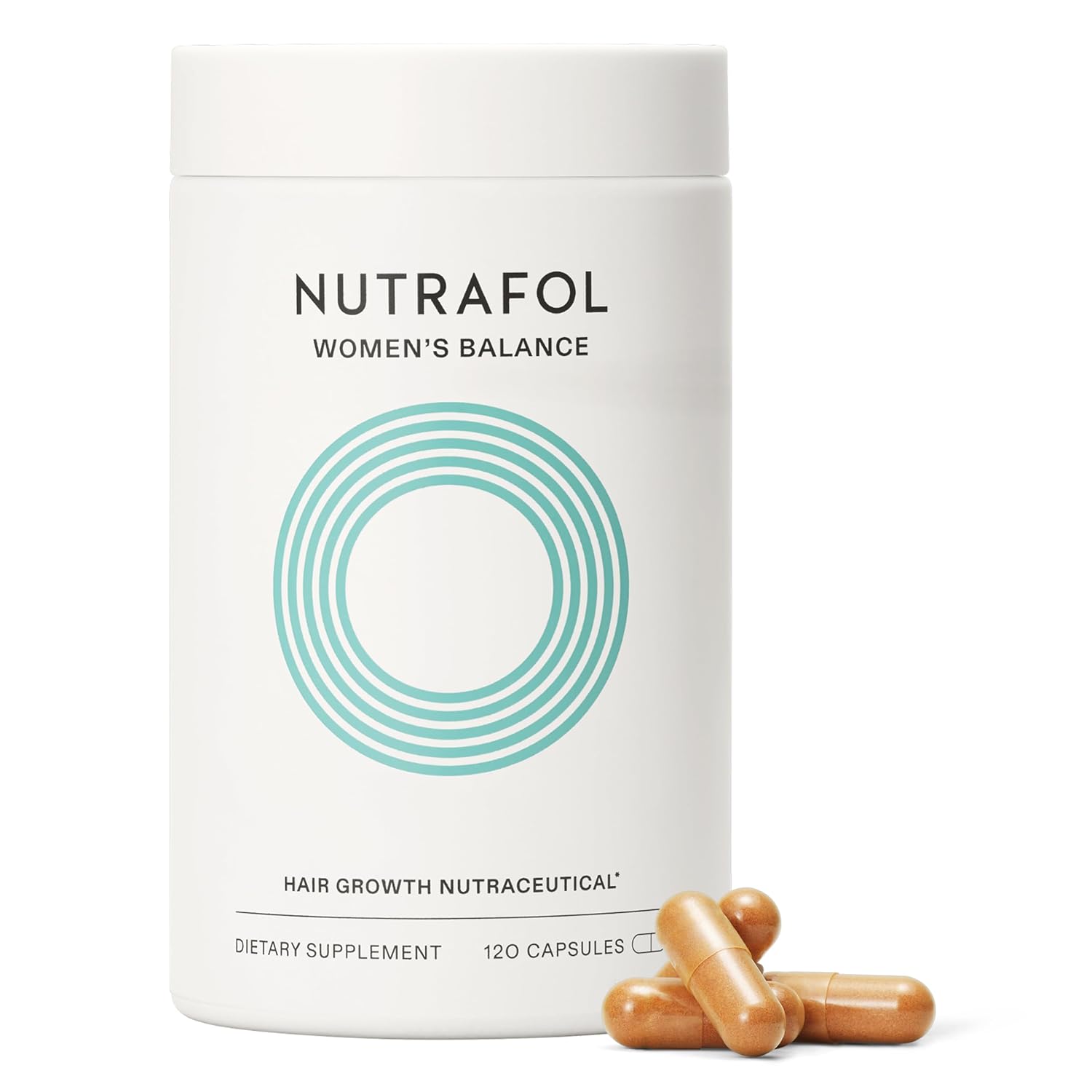 Nutrafol, Nutrafol Women's Balance Hair Growth Supplements, Ages 45 and Up, Clinically Tested for Visibly Thicker Hair and Scalp Coverage, Dermatologist Recommended - 1 Month Supply
