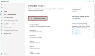 Add a protected folder