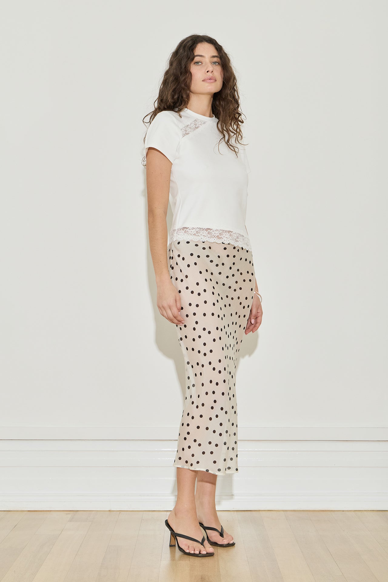 Silk Chiffon Midi Skirt - X-Small