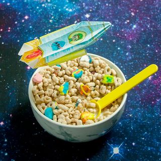 Lucky Charms' website has family activities, including an origami rocket inspired by NASA's Space Launch System.