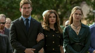 Jake Weary as Cane Buckley, Danielle Campbell as Peyton, Melissa Benoist as Bree Buckley in episode 104 of The Waterfront