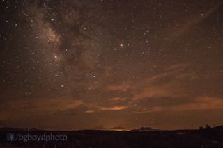 Astrophotographer B.G. Boyd sent SPACE.com this image on July 28 of the Milky Way over Tuscon, Ariz.
