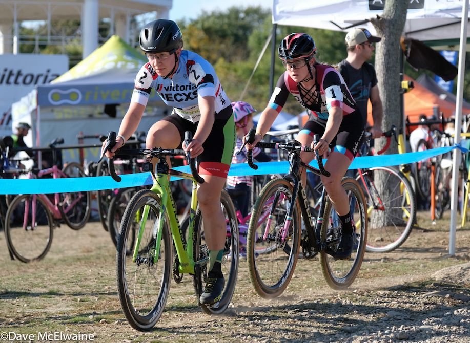 Emma White (Cannondale) taking a turn at the front