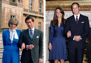 Duchess of Cambridge and Princess Diana both wore blue during their engagement photoshoot