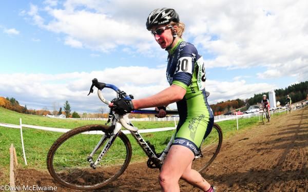 A Cyclelodge racer runs the barriers