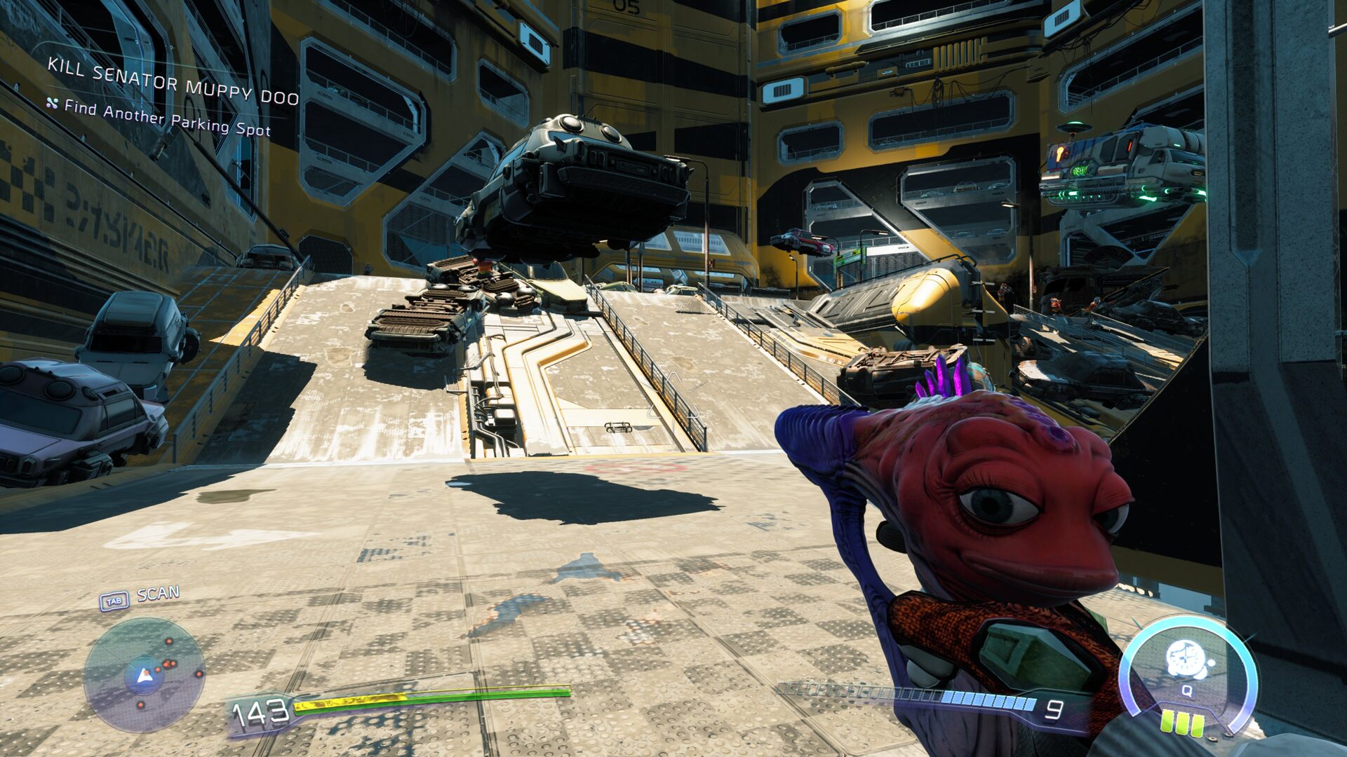 High on Life 2 screenshot of gameplay showcasing performance settings.