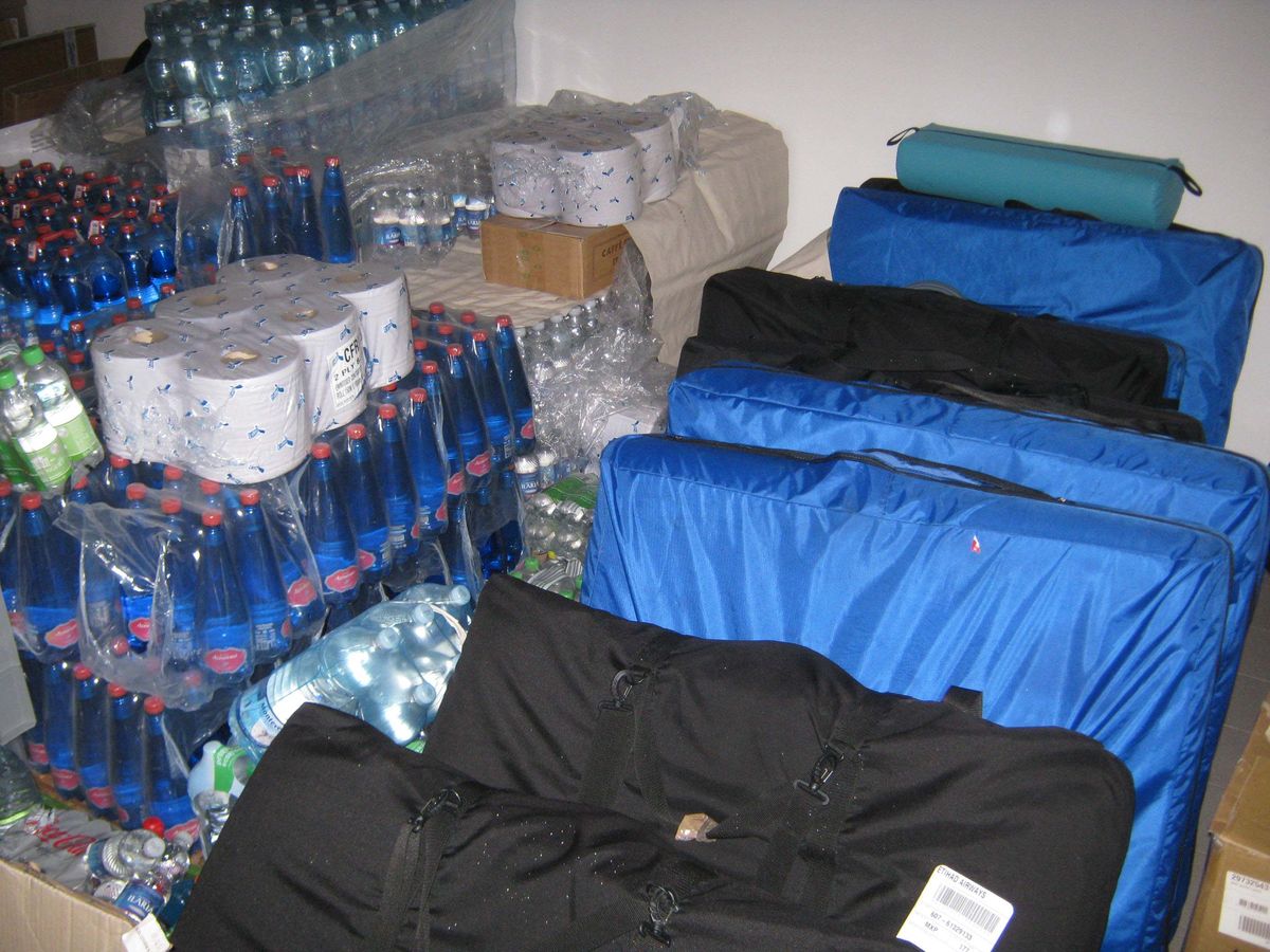 The massage tables are stored away during the winter