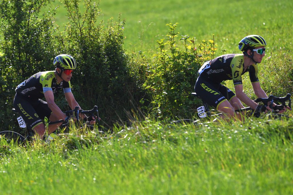 KRAKOW POLAND AUGUST 09 Johan Esteban Chaves Rubio of Colombia and Team Mitchelton Scott Simon Yates of The United Kingdom and Team Mitchelton Scott during the 77th Tour of Poland 2020 Stage 5 a 188km stage from Zakopane to Krakow TourdePologne tdp20 on August 09 2020 in Krakow Poland Photo by Luc ClaessenGetty Images