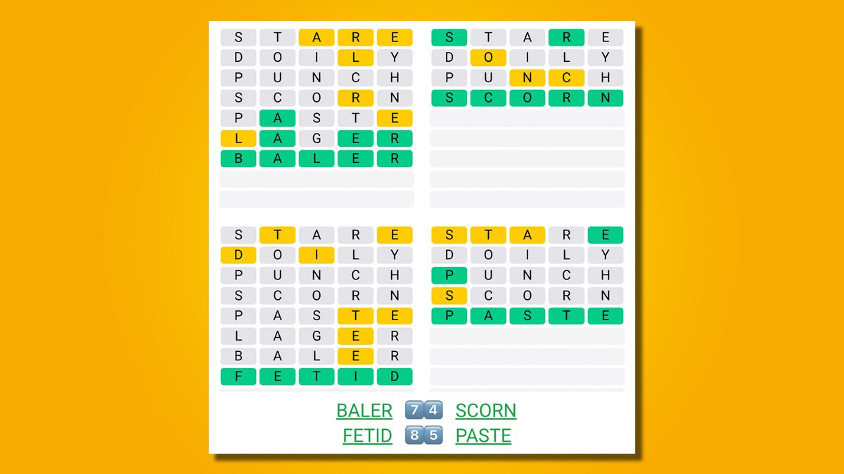 Quordle today hints and answers for Thursday, May 4 (game 465