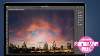 A dramatic sky over London's skyline