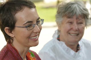 Congresswoman Gabrielle Giffords was surrounded by her mother, one of her staff members and a close friend during this photoshoot at her hospital in Houston.