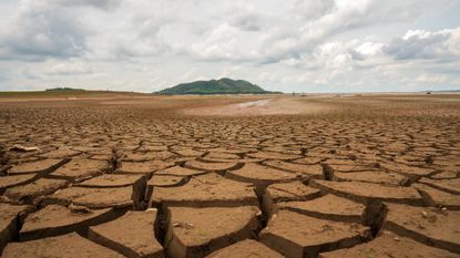 Dry cracks in the land, serious water shortages