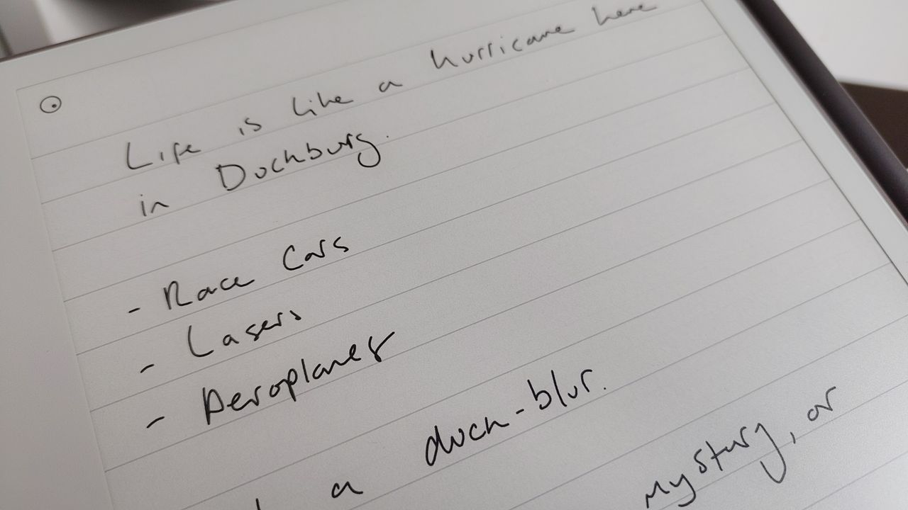 A reMarkable Paper Pure against a blue grid mat during our review process
