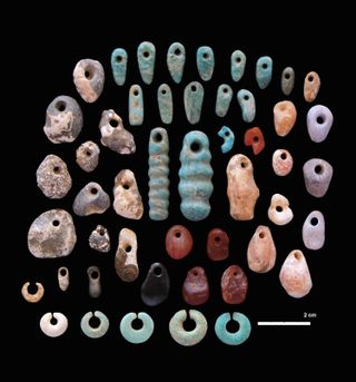 Many of the estimated 500-or-so residents of Lothagam North Pillar Site were buried in colorful ornamental jewelry. Archaeologists found more than 300 stones and beads in the central burial mound.