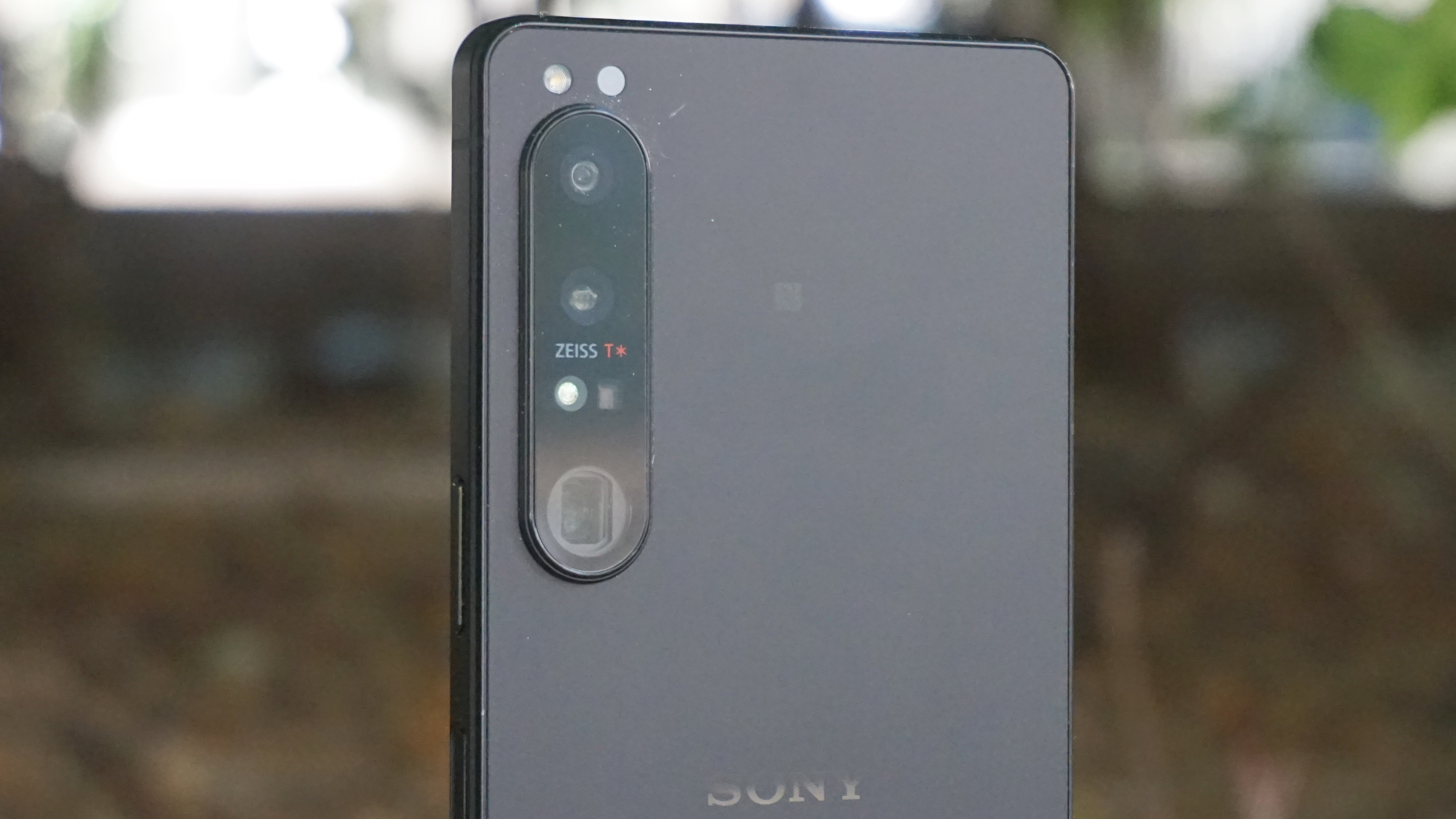 A close-up of the cameras on a Sony Xperia 1 IV