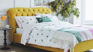 A yellow bed by DFS