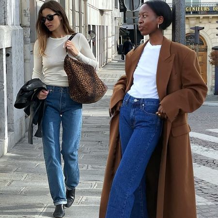 fashion collage featuring two European style influencers Anne-Laure Mais and Sylvie Mus wearing chic outfits for 2026