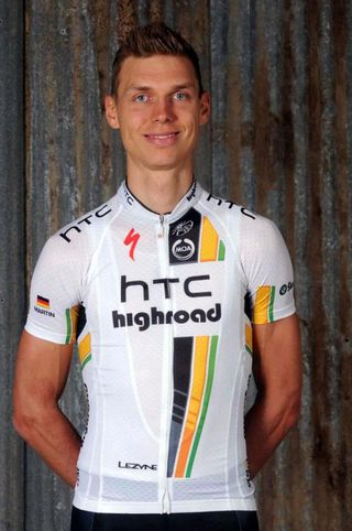 Tony Martin shows off the 2011 HTC-Highroad jersey