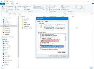 File Explorer Show hidden files, folders, and drives